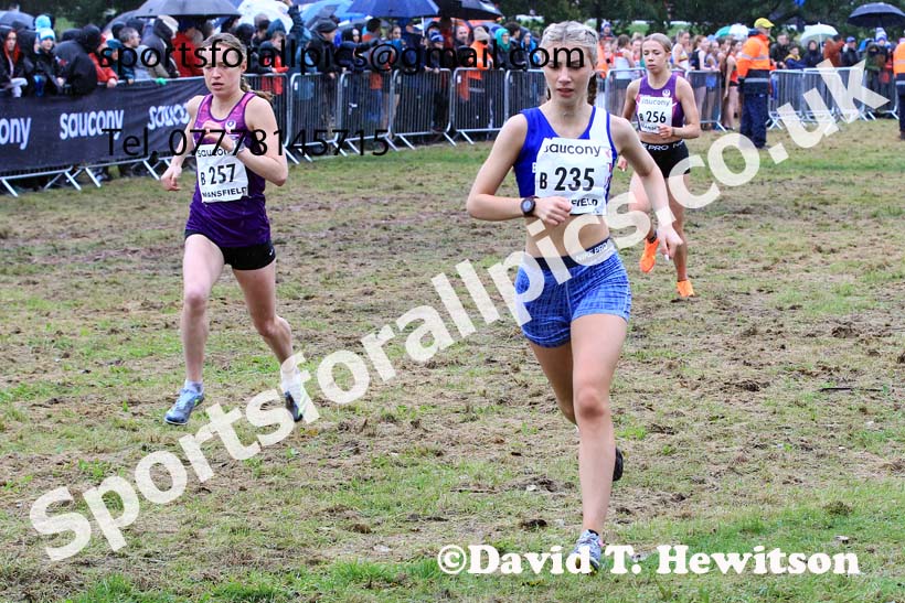 Junior Womens 2023 National Cross Country Relays, Berry Hill Park, Mansfield.  Photo: David T. Hewitson/Sports for All Pics